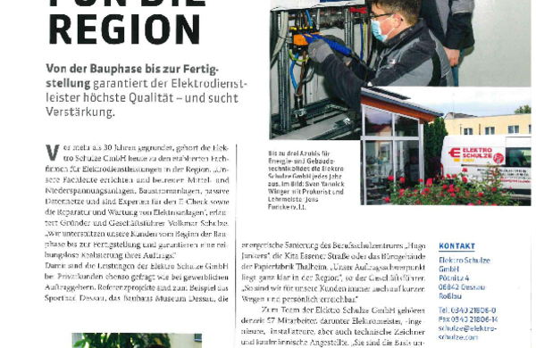 Kundenjournal der Stadtwerke Dessau bei Elektro Schulze GmbH in Dessau - Roßlau