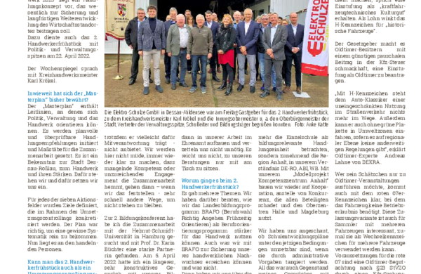 Masterplan Handwerk 2025 bei Elektro Schulze GmbH in Dessau - Roßlau